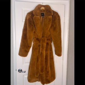 Forever 21 Luxury Women’s Oversized Faux Fur Long Teddy Bear Coat